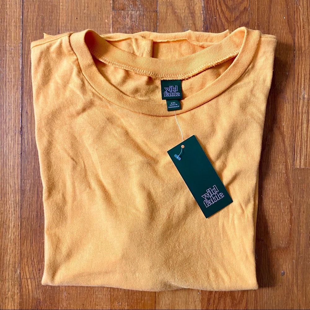 NWT warm yellow short sleeve tee